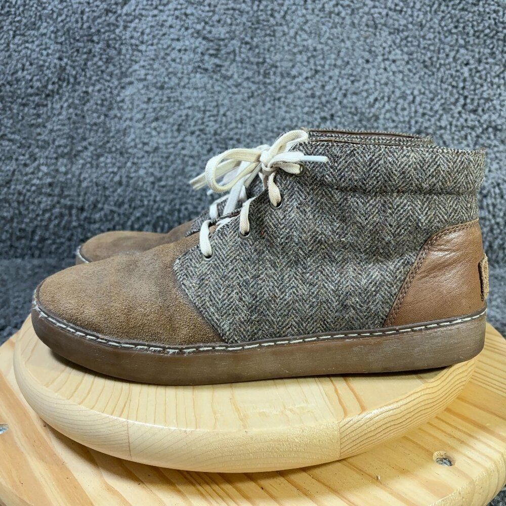 UGG Professor Chukka Sneakers Mens Size 11 Suede Leather Tweed Brown Ankle Boots